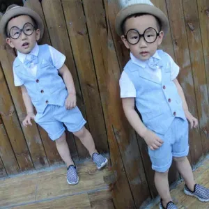 أطقم ملابس أولاد جديد الصيف الأطفال ملابس . New Summer Boys Clothing Sets Children Formal Wear