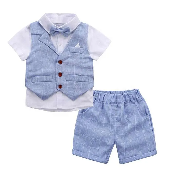 أطقم ملابس أولاد جديد الصيف الأطفال ملابس . New Summer Boys Clothing Sets Children Formal Wear