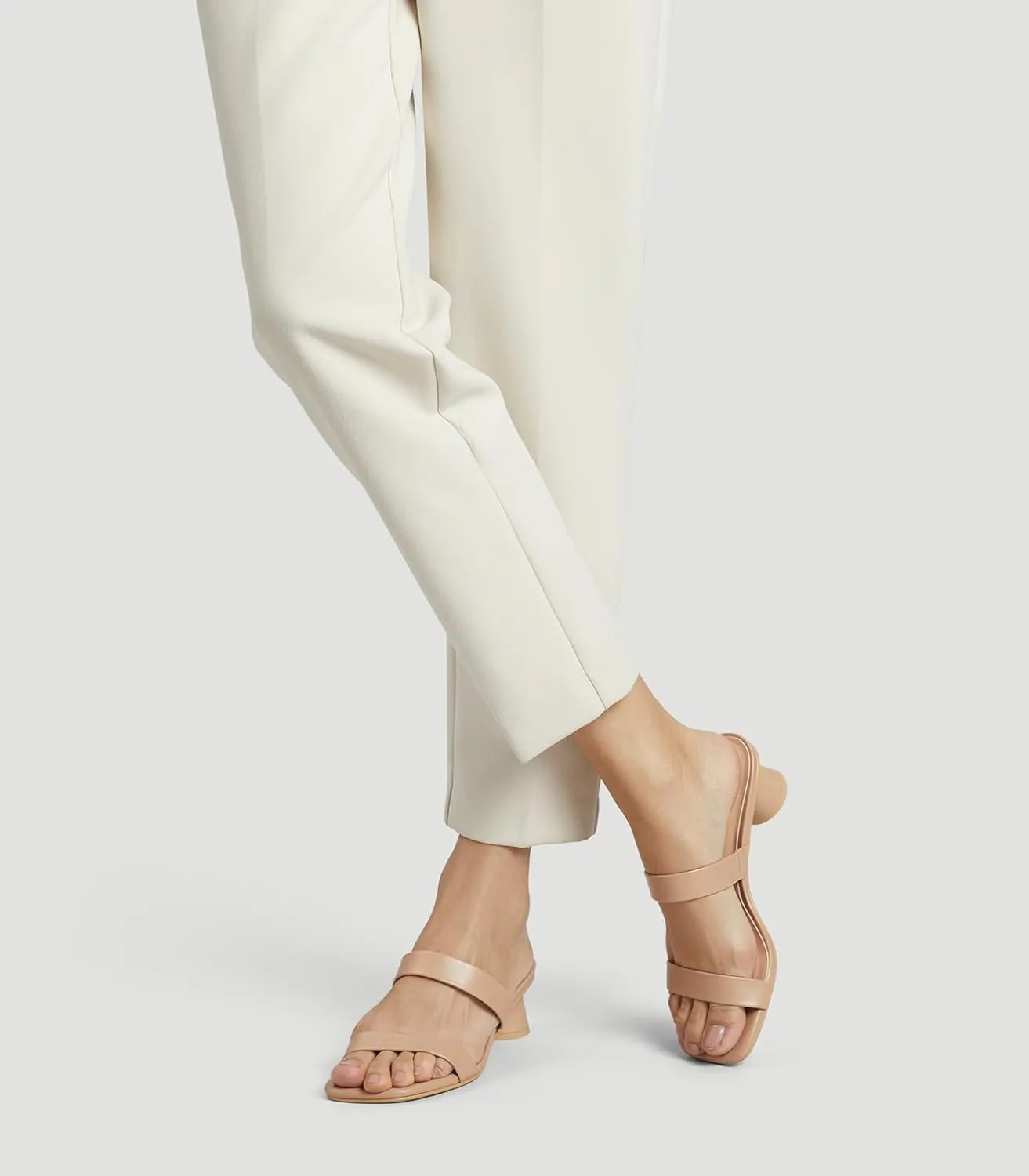 Arromic Low Heels for Women Square Open Toe Chunky Heels Comfortable Two Strap Heeled Sandals for Women Summer Dress Shoes