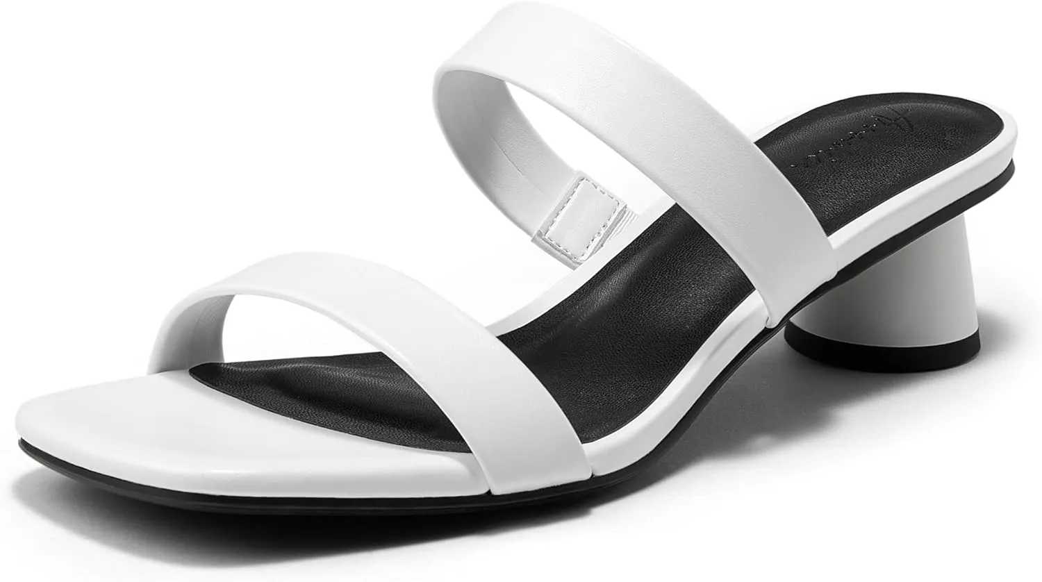 Arromic Low Heels for Women Square Open Toe Chunky Heels Comfortable Two Strap Heeled Sandals for Women Summer Dress Shoes