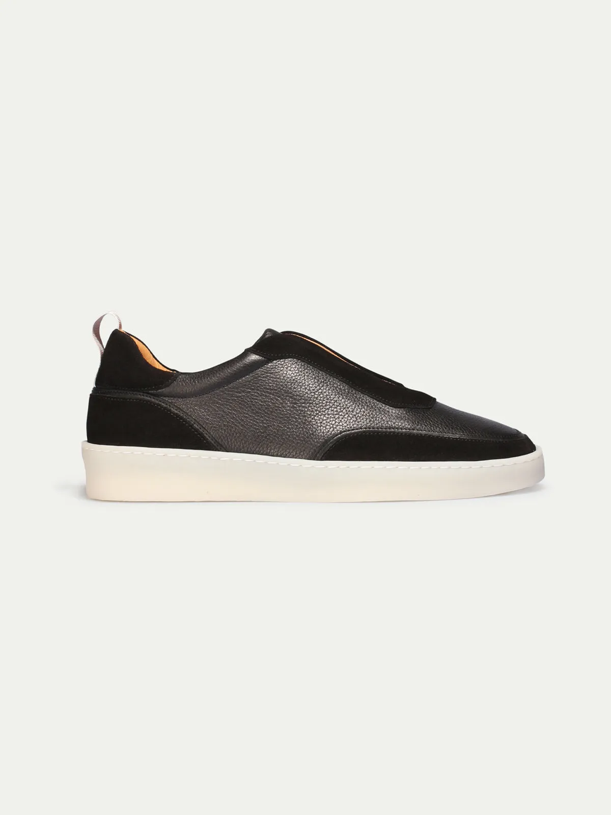 Black Leather and Suede Astrid Lace Up Sneakers - AW24