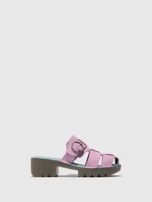 Buckle Mules ENVY521FLY PINK