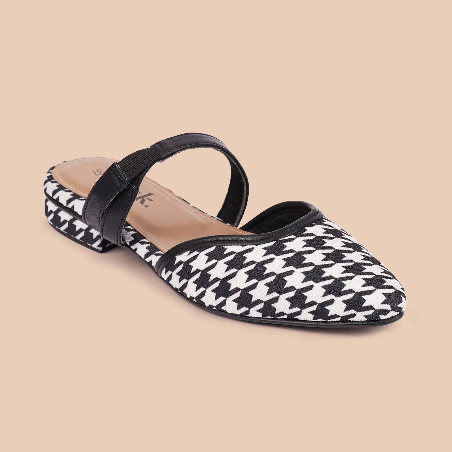 Calcutta Houndstooth Flexifit Mule