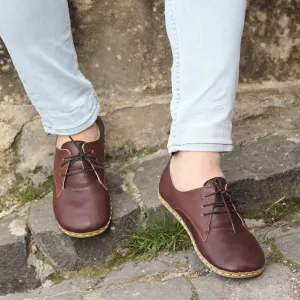 Dark Brown Leather Dinamico Barefoot Sneakers