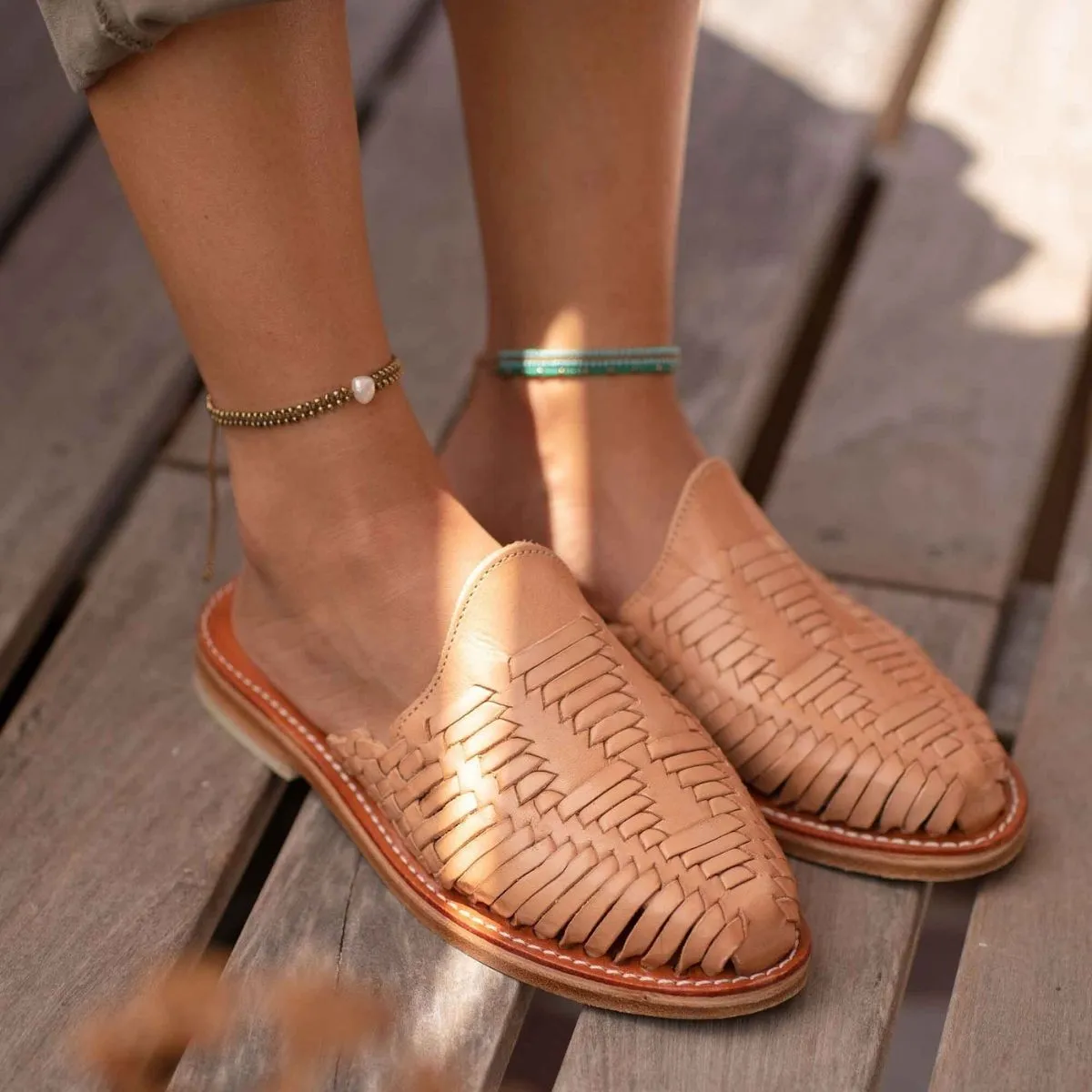 EMMA Leather Beige
