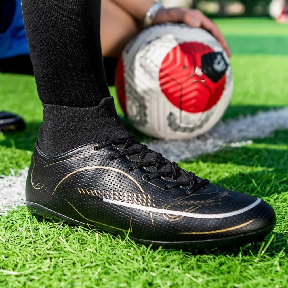 ESXGED Womens Soccer Boots Spike Shoes Mens Athletic Outdoor/Indoor Comfortable Football Shoes Running Walking Student Cleats Sneakers