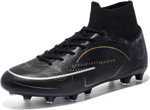 ESXGED Womens Soccer Boots Spike Shoes Mens Athletic Outdoor/Indoor Comfortable Football Shoes Running Walking Student Cleats Sneakers