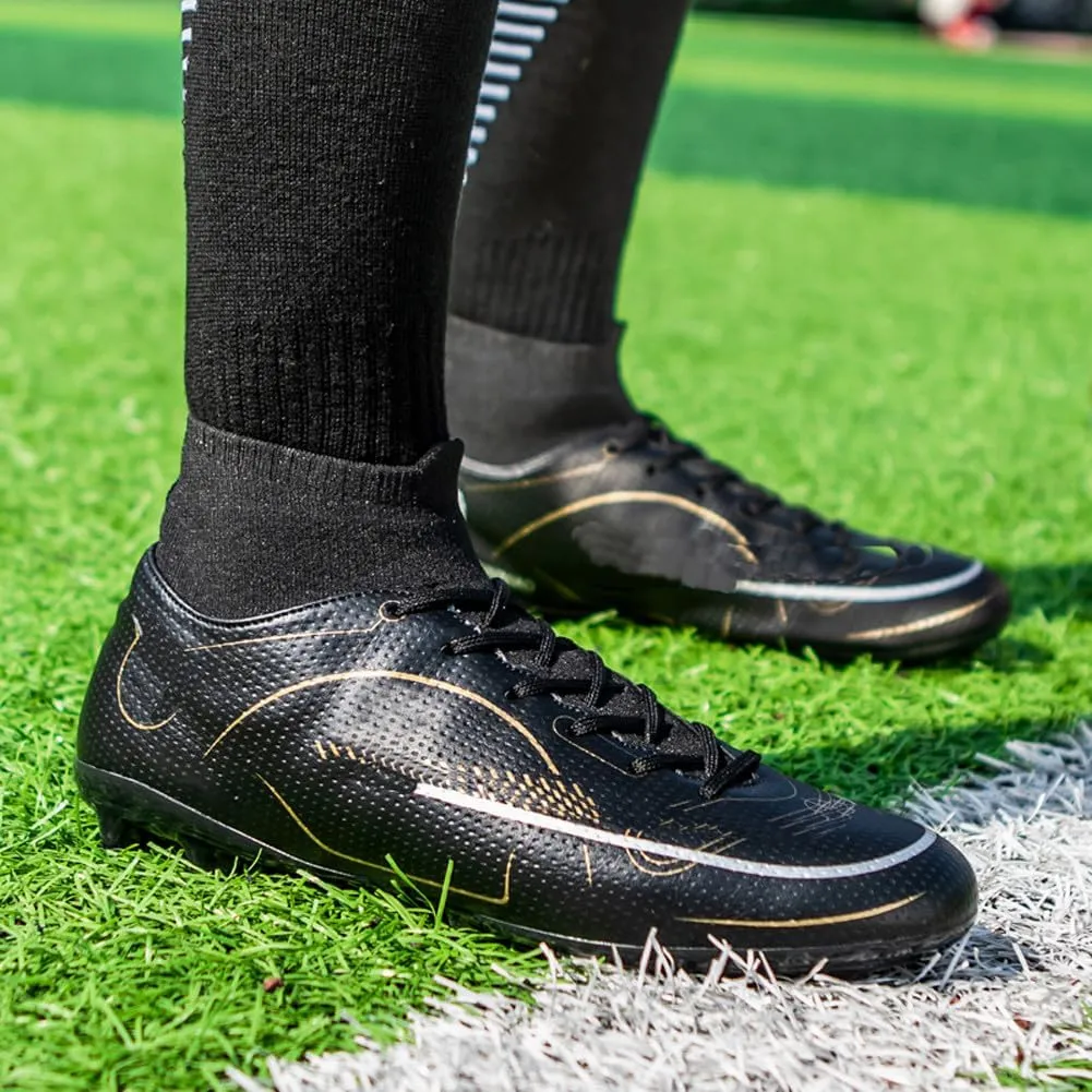 ESXGED Womens Soccer Boots Spike Shoes Mens Athletic Outdoor/Indoor Comfortable Football Shoes Running Walking Student Cleats Sneakers