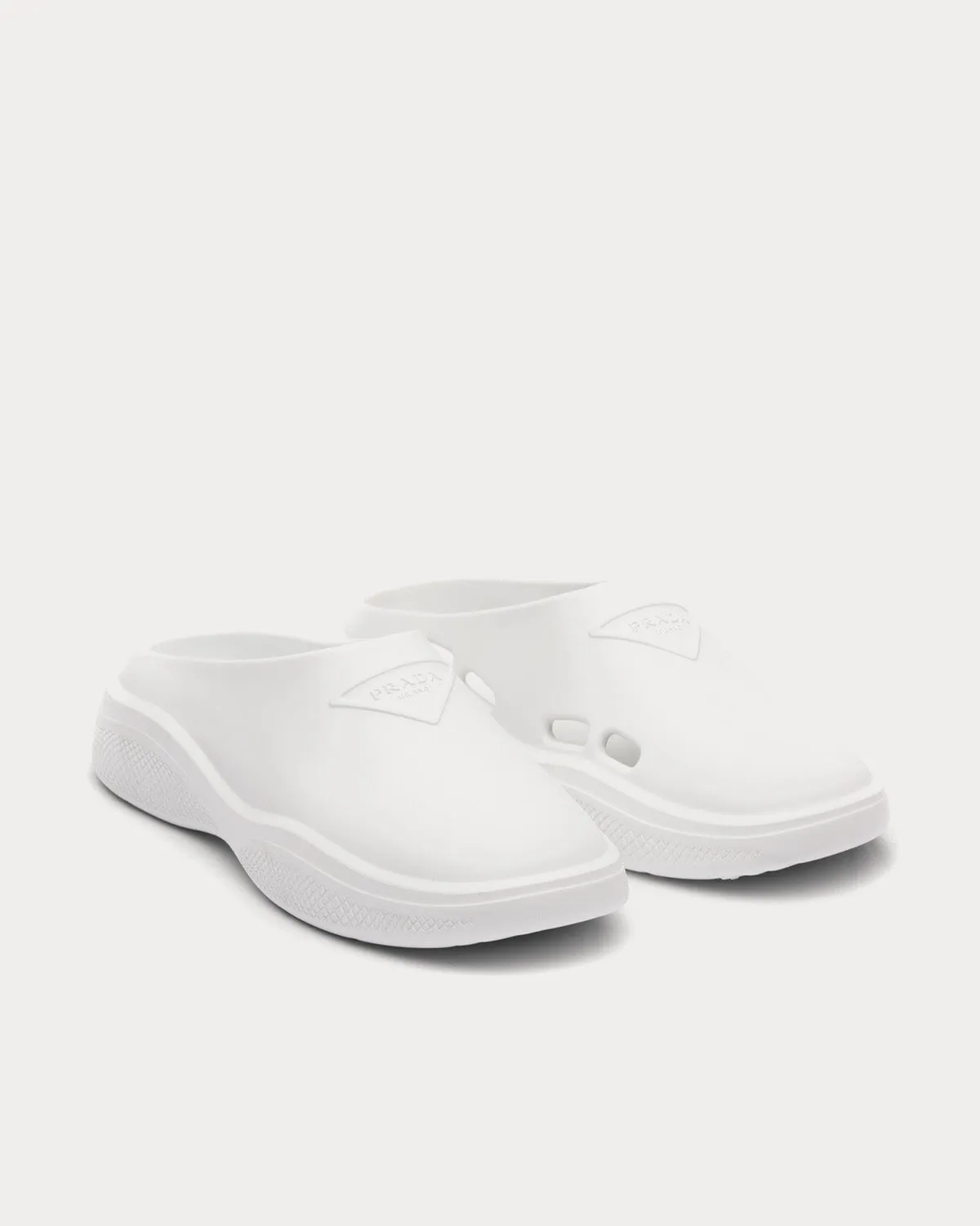 Foam Rubber White Mules