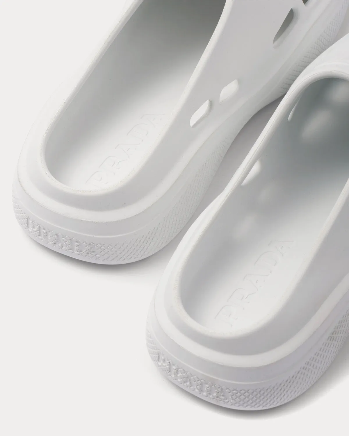 Foam Rubber White Mules