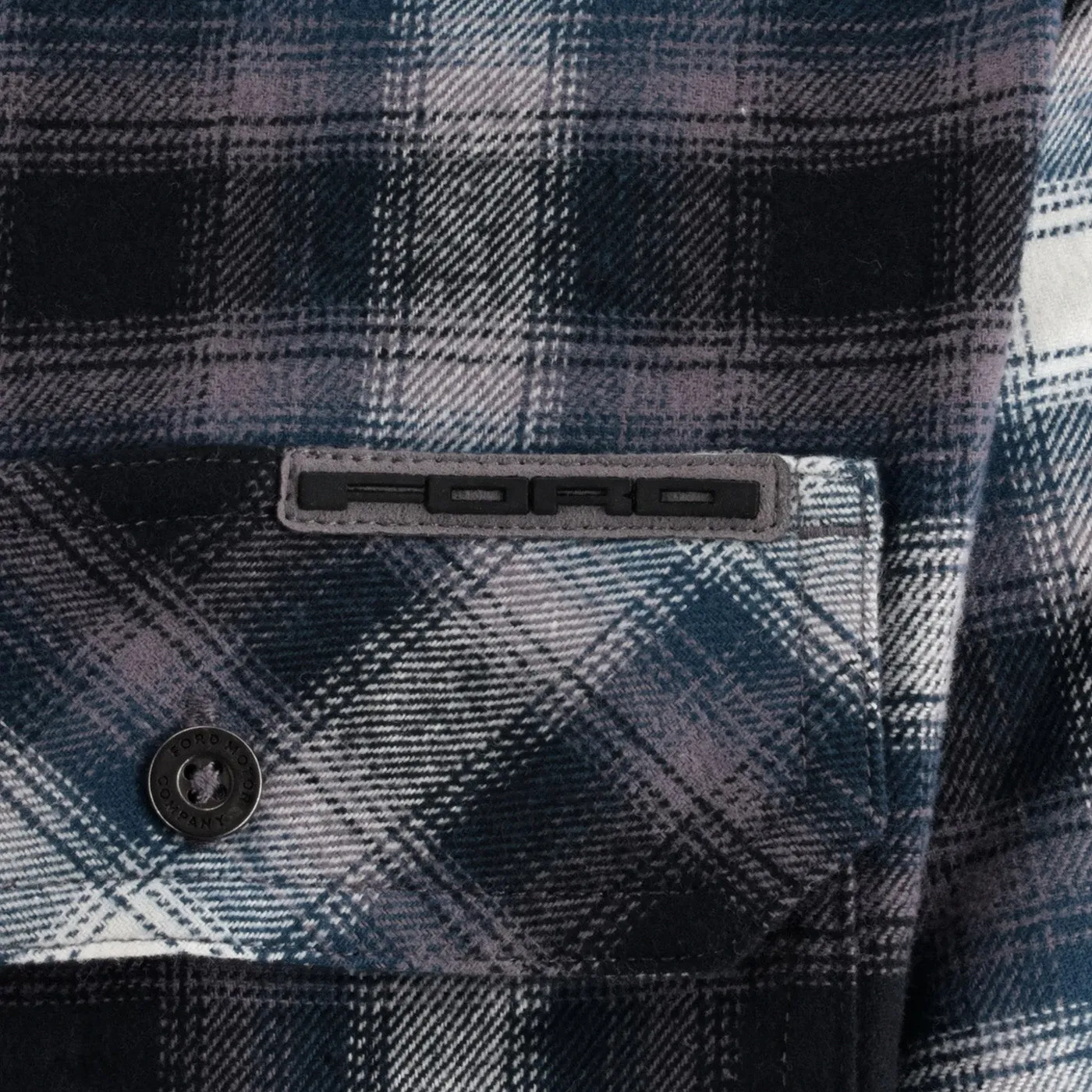 Ford Trucks Men's Built Ford Tough Button Up Plaid Shirt