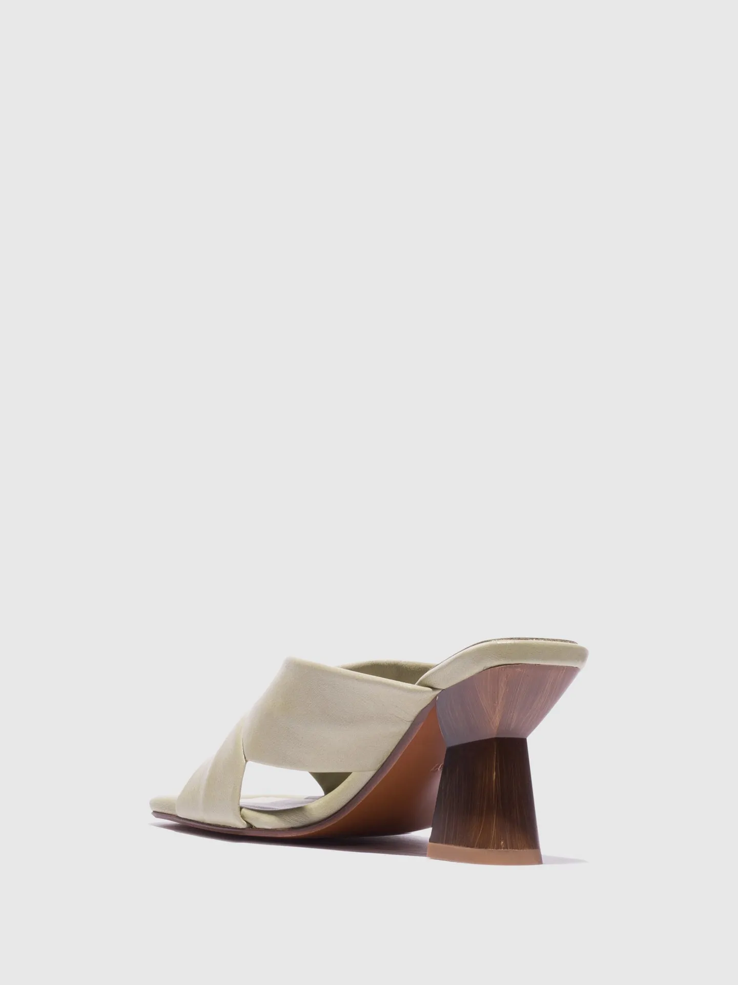 Green Chunky Heel Mules
