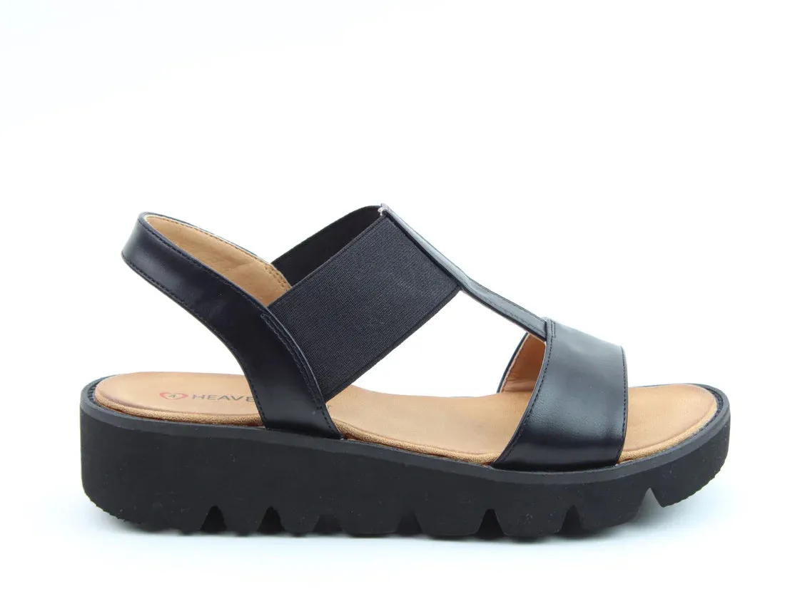 Heavenly Feet Ritz Sandal in Black
