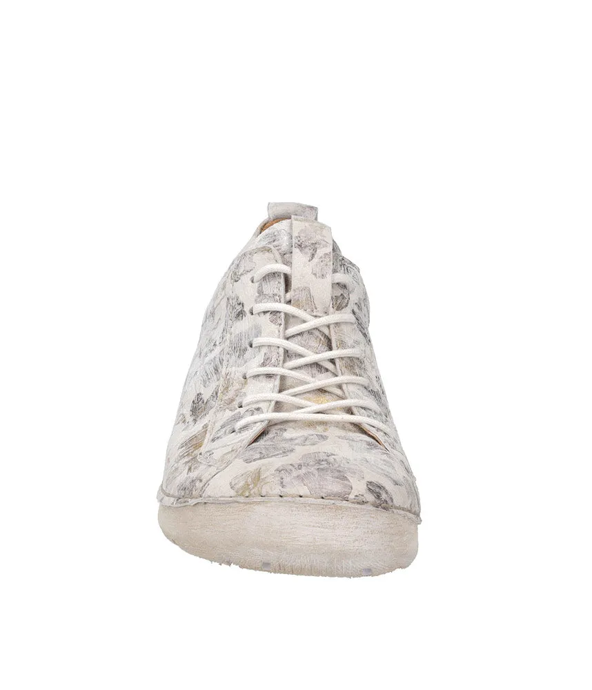 Josef Seibel Pretty Floral Leather Lace Up Shoe