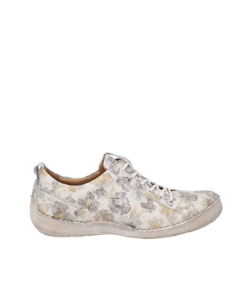 Josef Seibel Pretty Floral Leather Lace Up Shoe