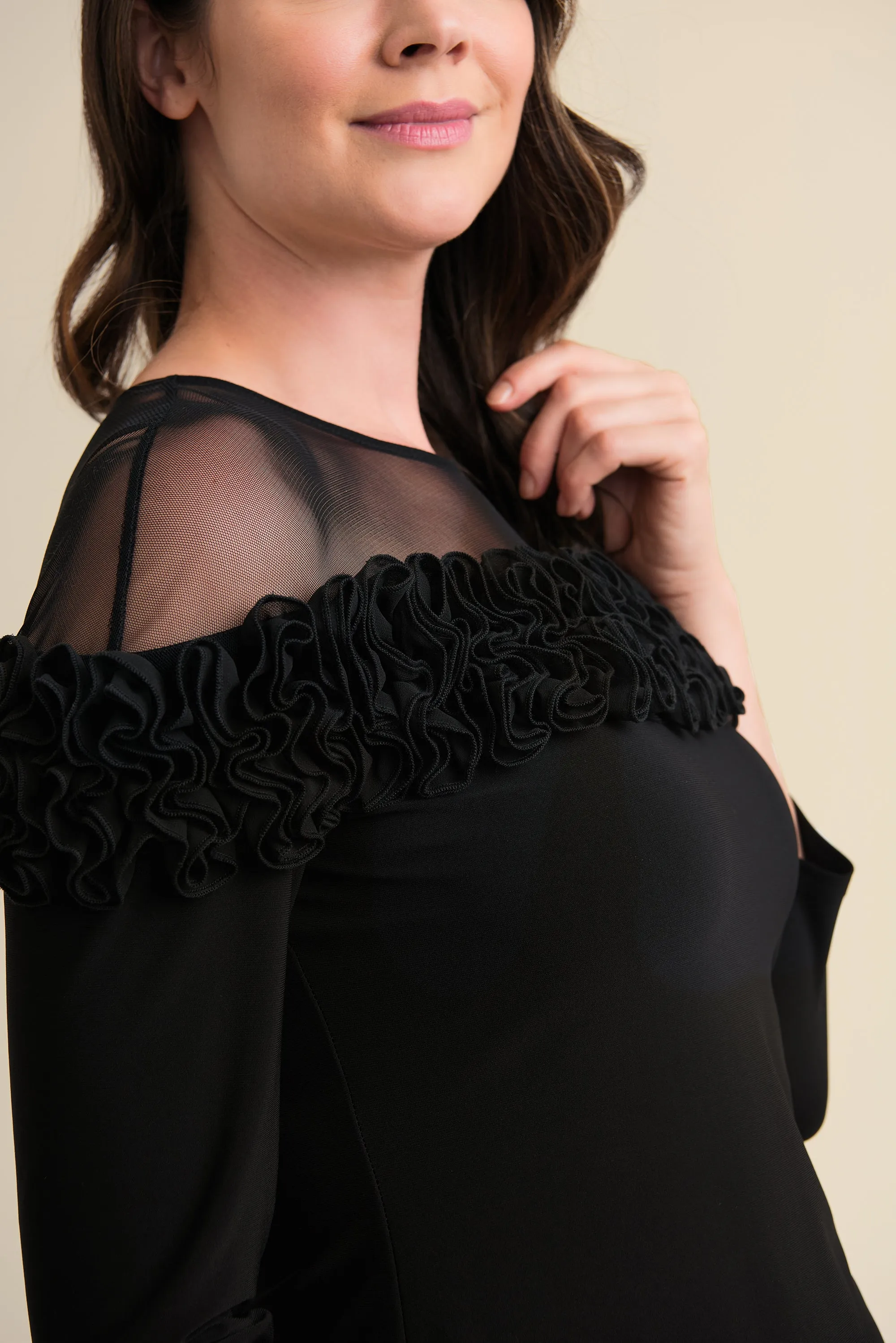 Joseph Ribkoff Illusion Neckline Top