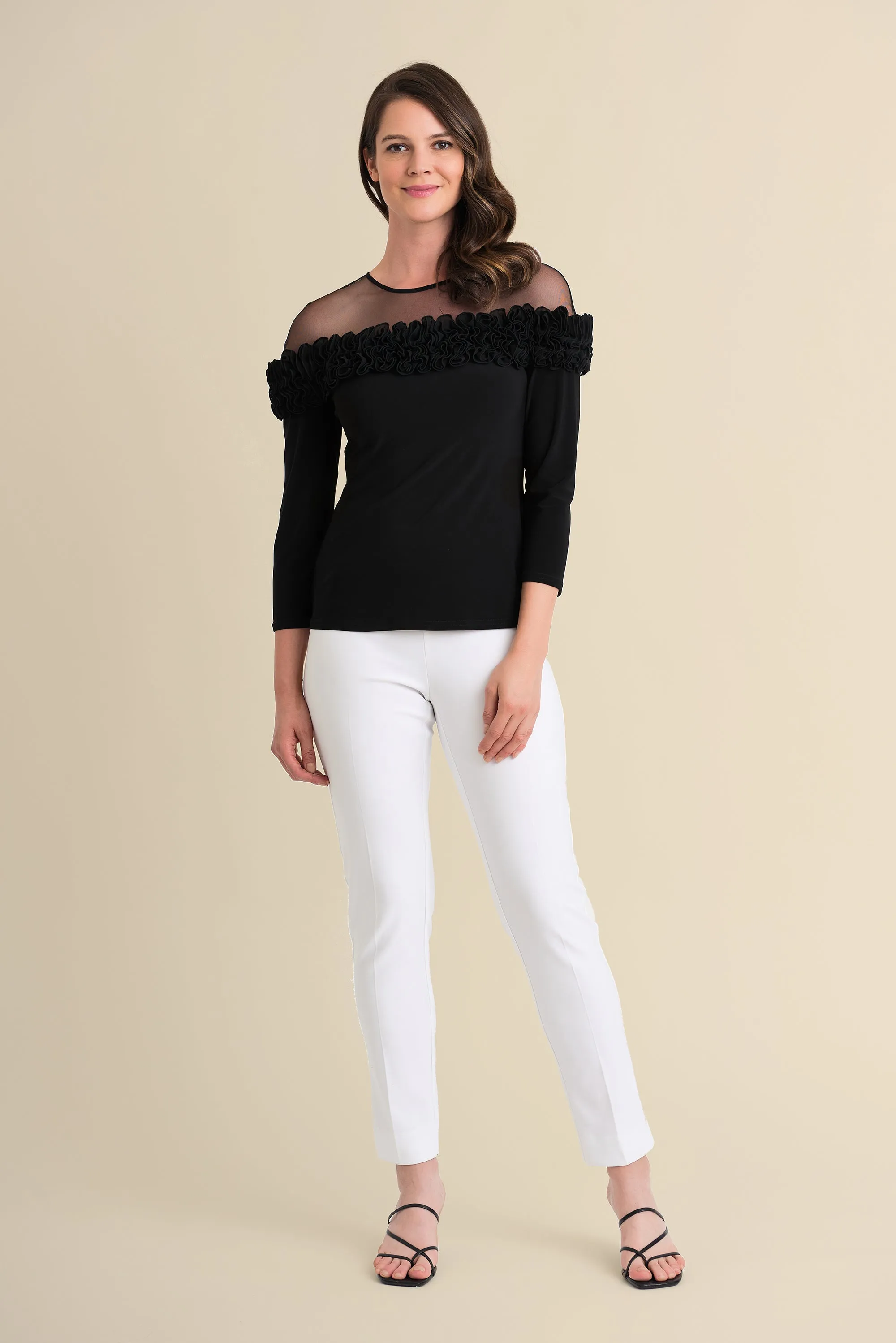 Joseph Ribkoff Illusion Neckline Top