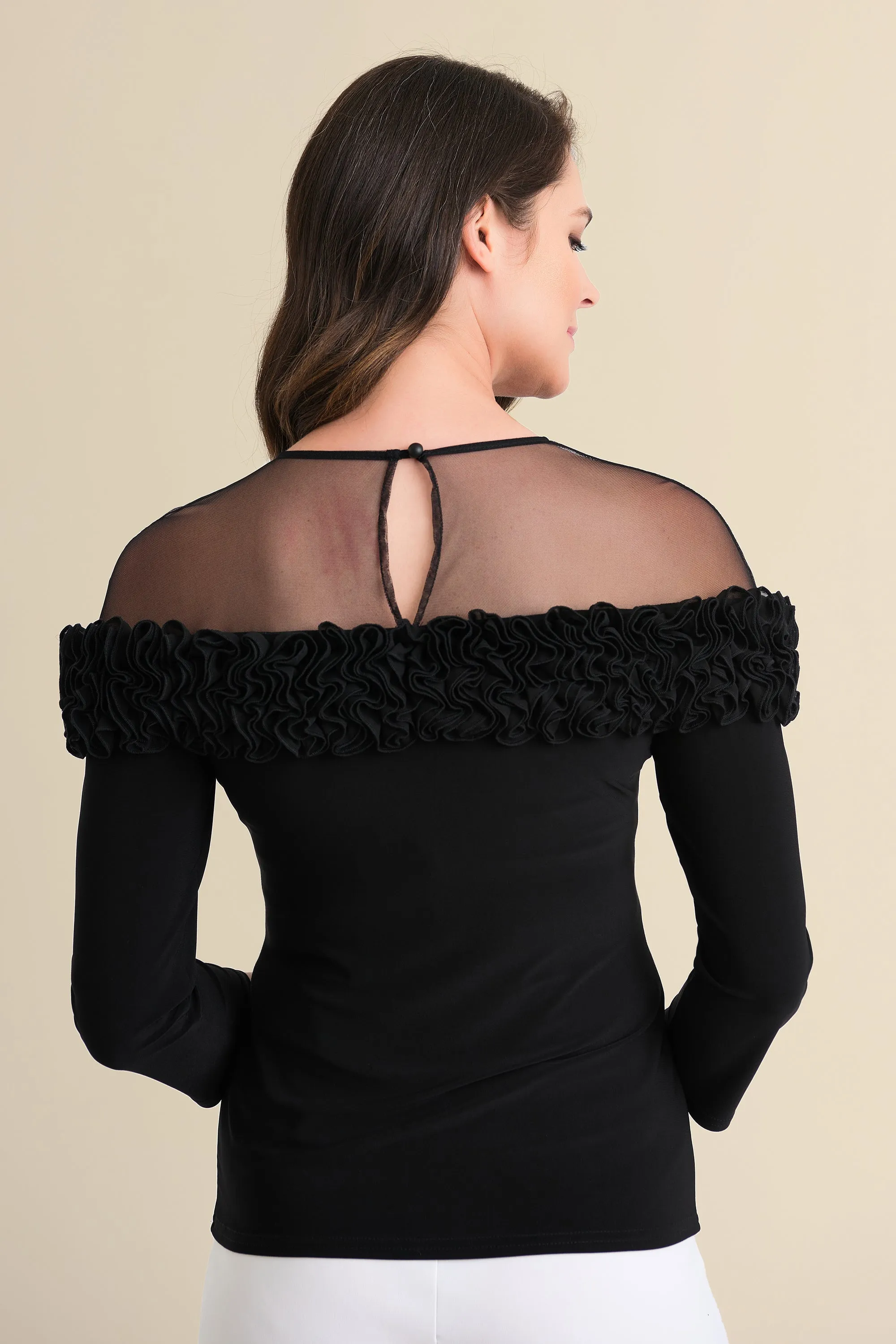 Joseph Ribkoff Illusion Neckline Top