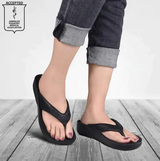 L0312 - CRYSTAL MIST WOMEN'S ORTHOTIC COMFORTABLE FLIP-FLOPS SANDAL