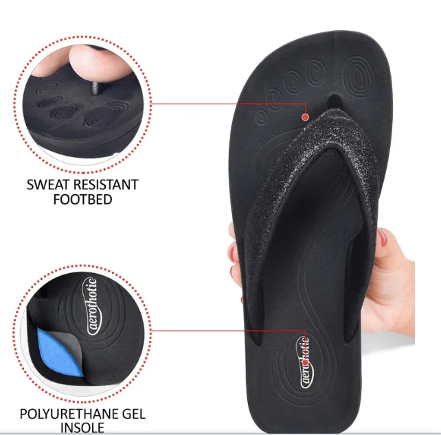L0312 - CRYSTAL MIST WOMEN'S ORTHOTIC COMFORTABLE FLIP-FLOPS SANDAL