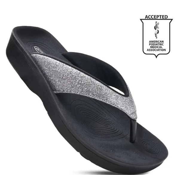 L0312 - CRYSTAL MIST WOMEN'S ORTHOTIC COMFORTABLE FLIP-FLOPS SANDAL