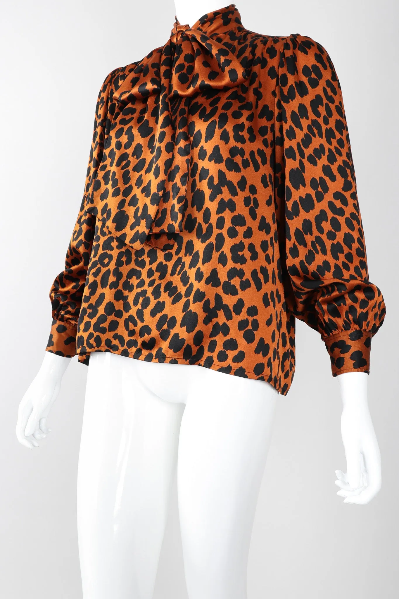 Leopard Silk Blouse