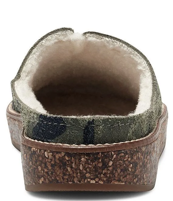 Lucky Brand Tamala 2 Camouflage Comfortable House Slipper Fur Lined Mule Sandals