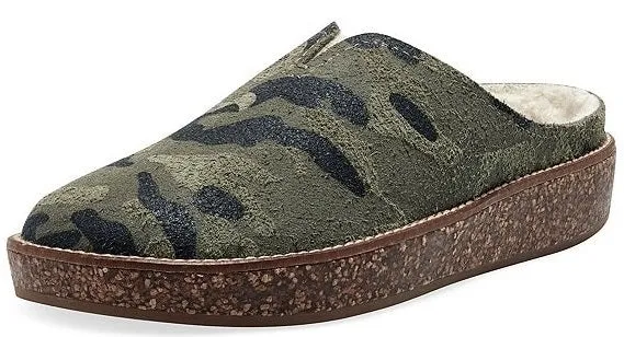 Lucky Brand Tamala 2 Camouflage Comfortable House Slipper Fur Lined Mule Sandals