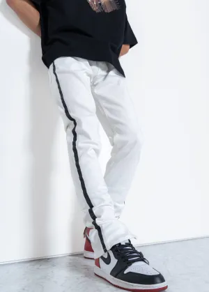Men's Track Zip Denim in White