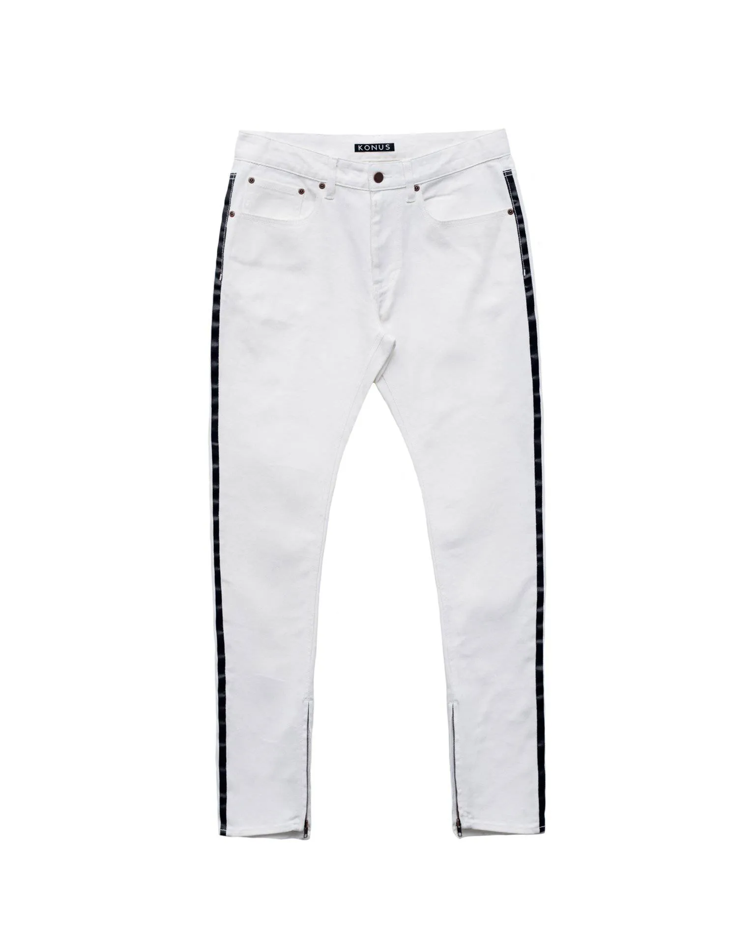 Men's Track Zip Denim in White