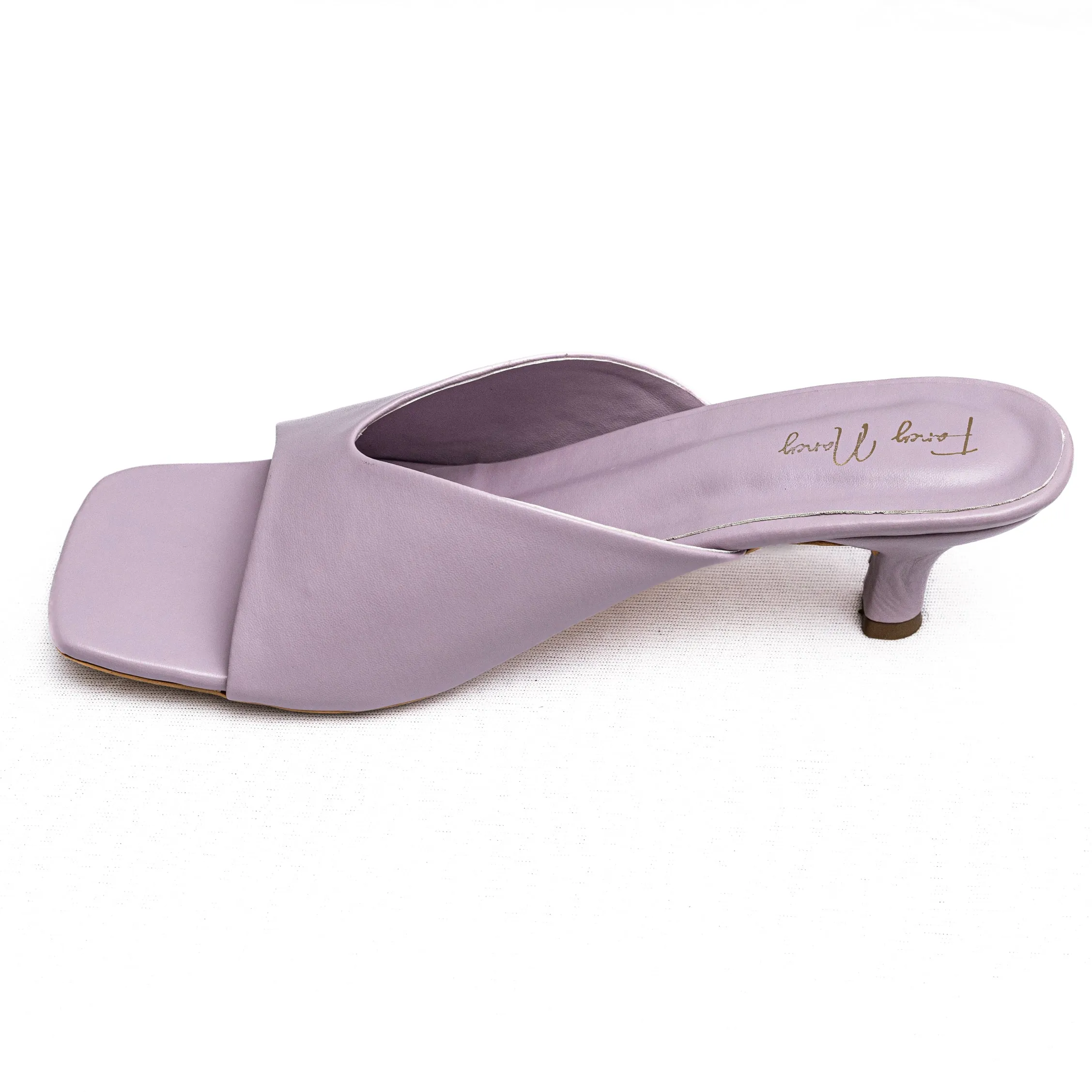 Open Toe Mules - Purple