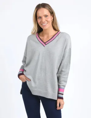 Phoenix Knit Sweater - Grey Marle