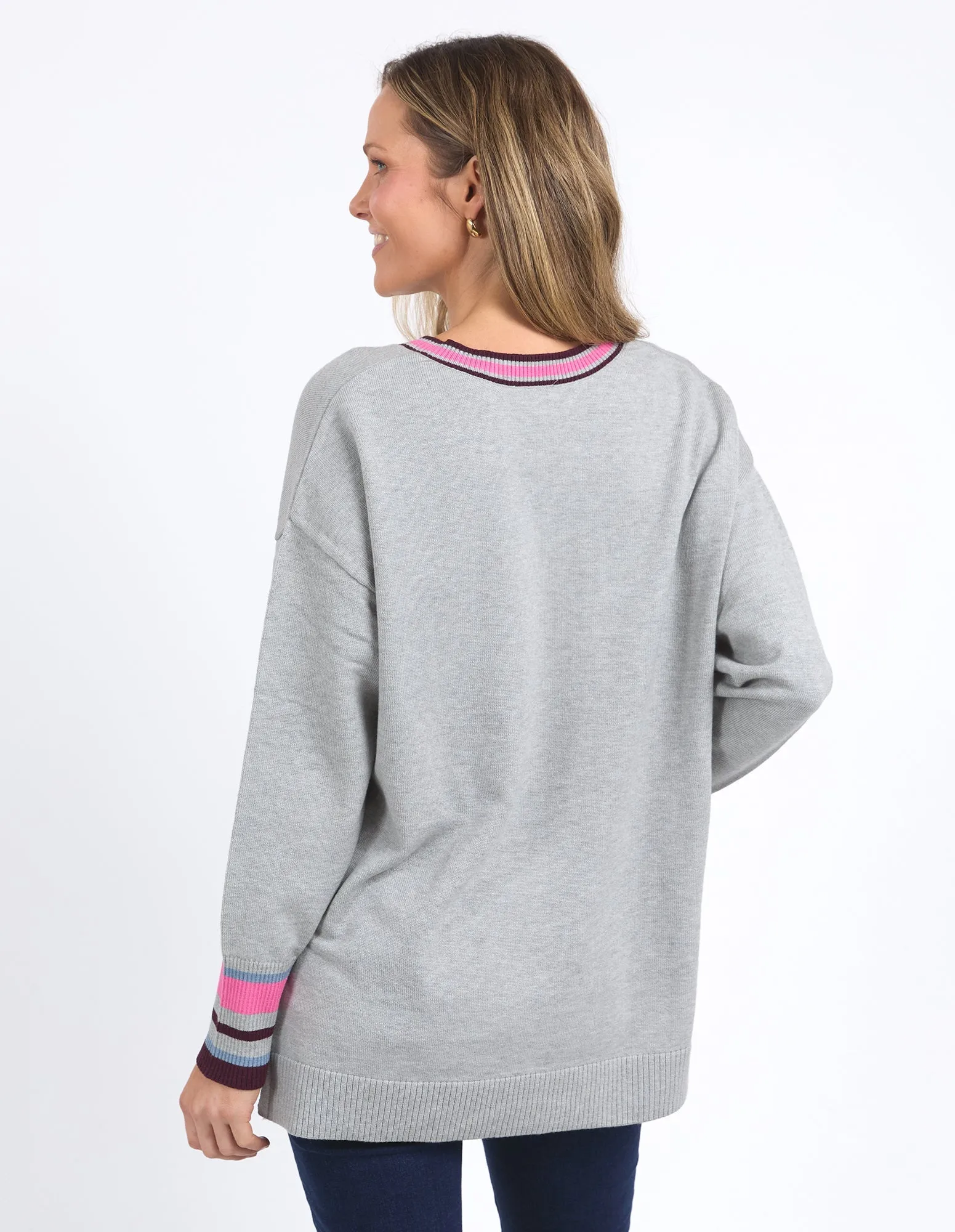 Phoenix Knit Sweater - Grey Marle