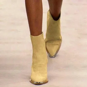 Pointed toe ankle boots