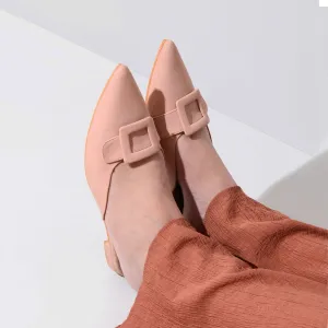 Rosepink Buckled Mules