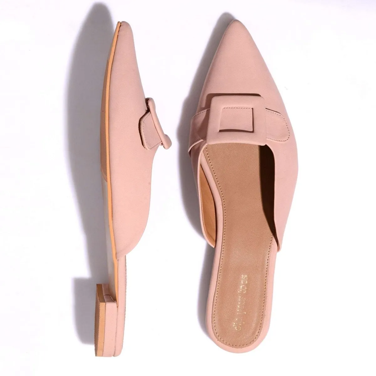 Rosepink Buckled Mules