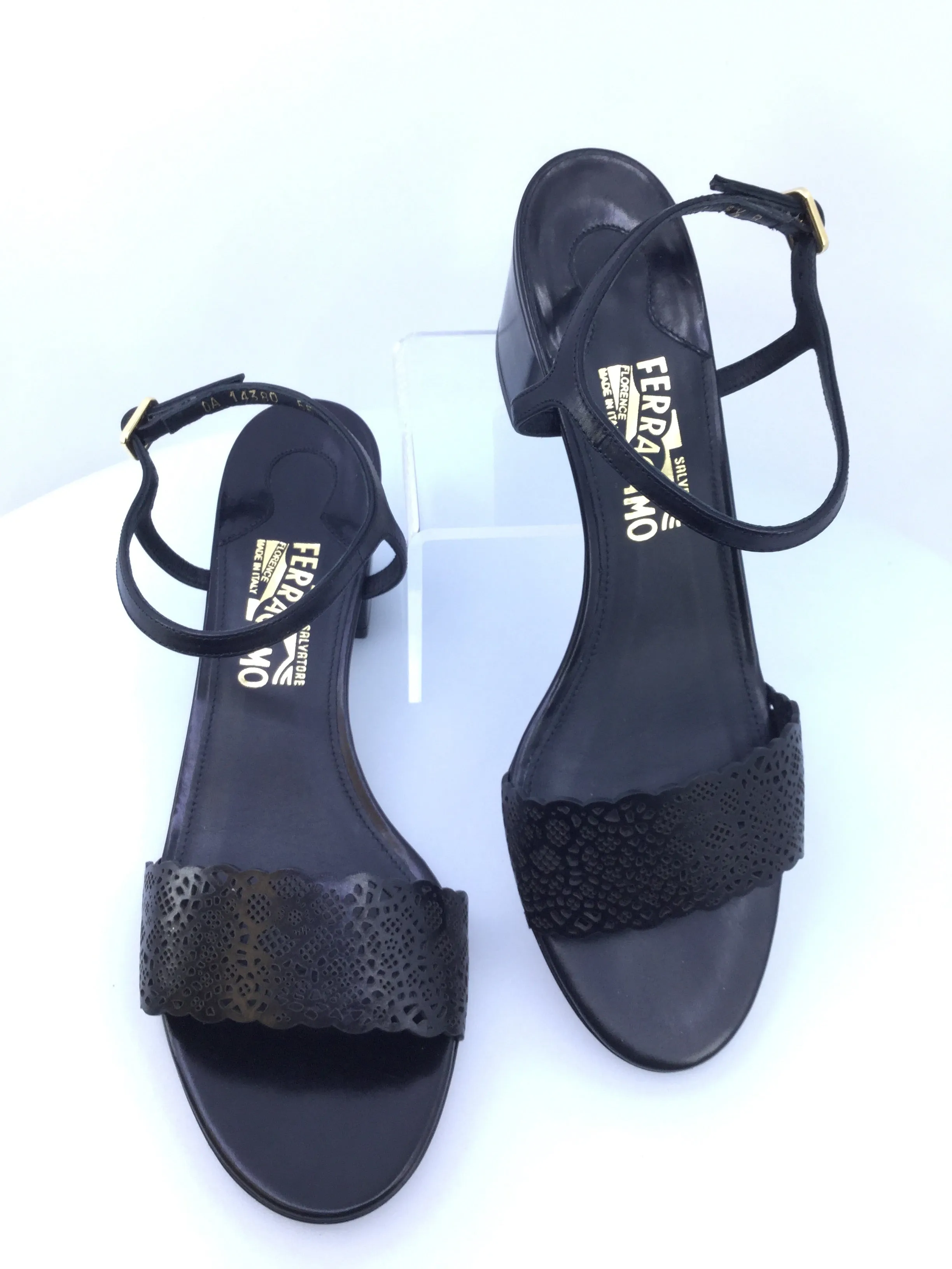 SALVATORE FERRAGAMO BLOCK HEEL SANDALS