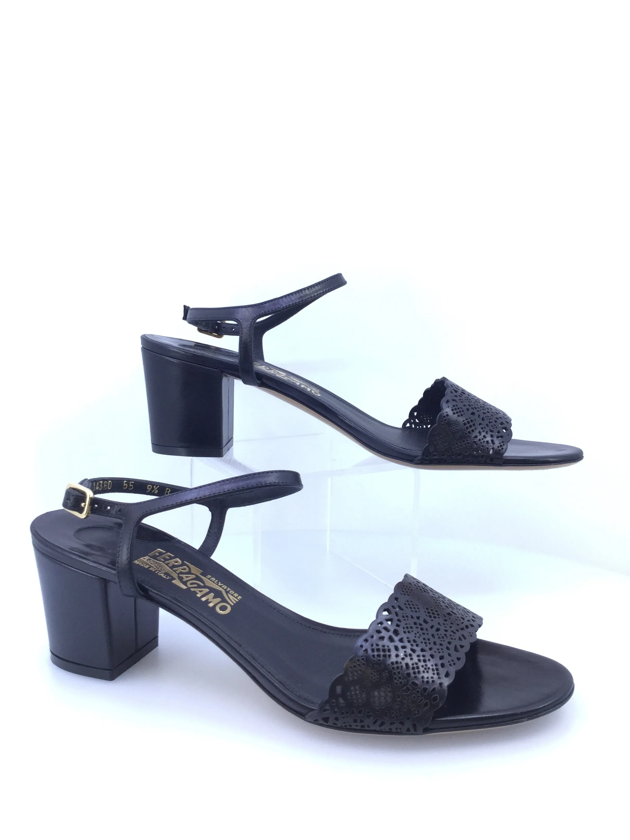 SALVATORE FERRAGAMO BLOCK HEEL SANDALS