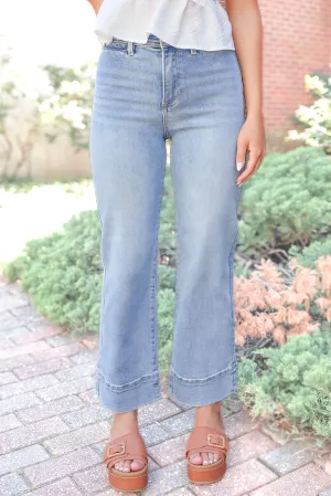 Street Smart Cropped Wide Leg Jeans