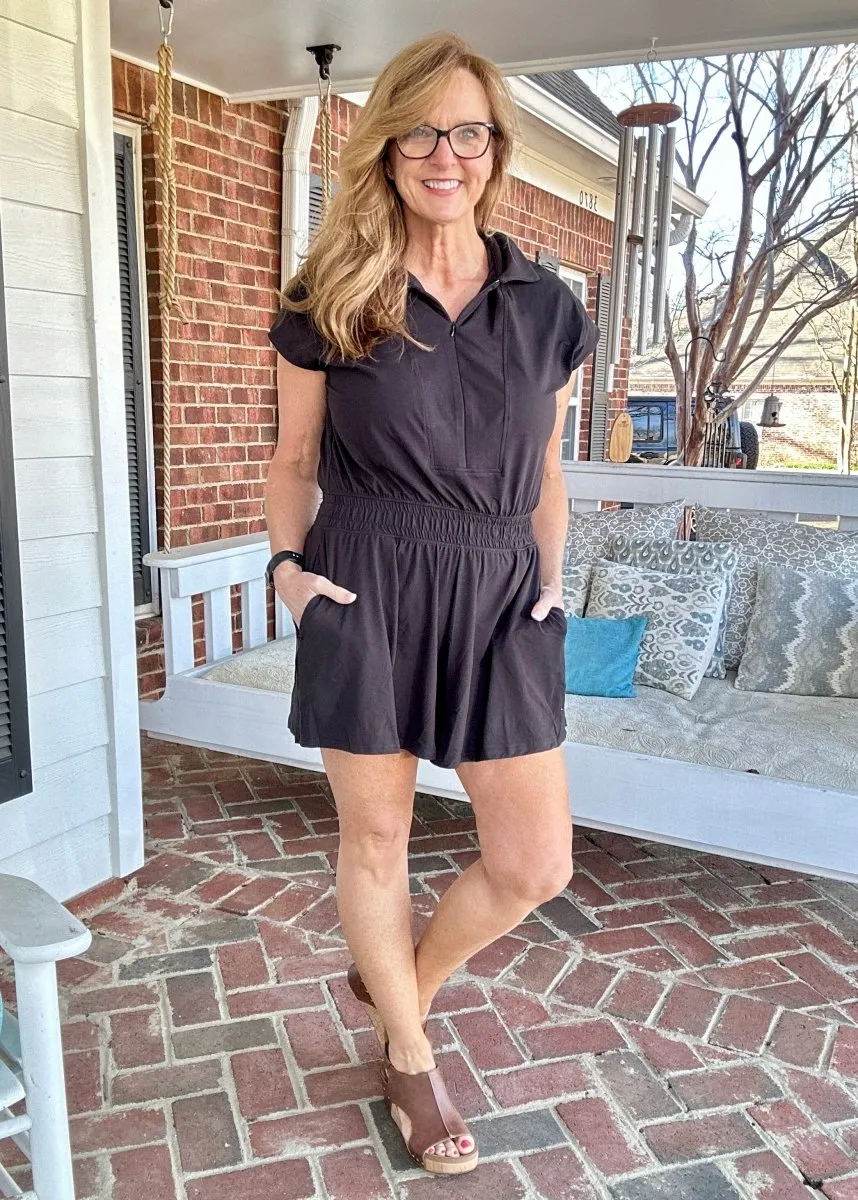 Top Pick Romper - Black