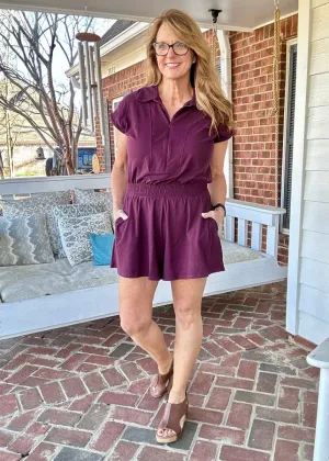 Top Pick Romper - Maroon