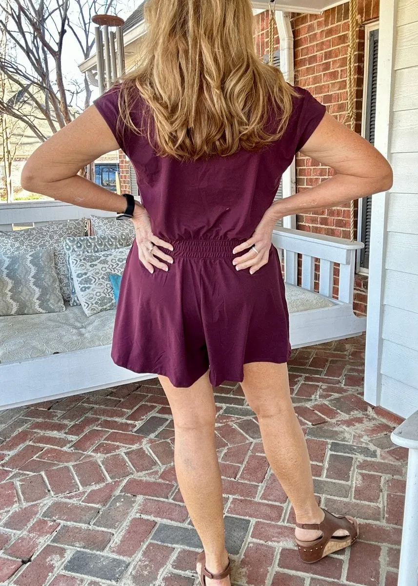 Top Pick Romper - Maroon