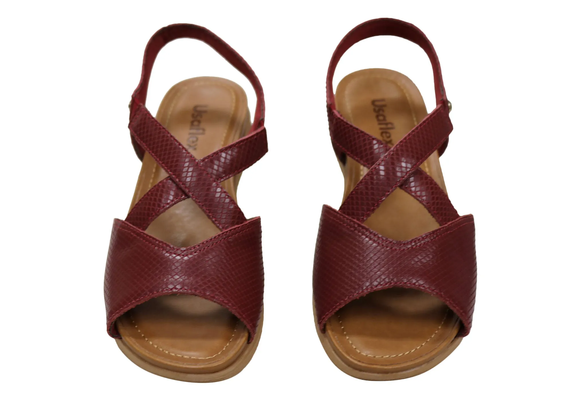 Usaflex Cynara Womens Comfortable Leather Sandals Made In Brazil